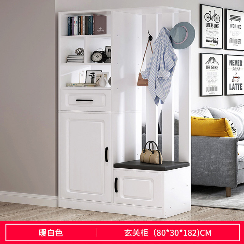 寒婵 玄关柜鞋柜一体简约现代屏风柜门厅挂衣架客厅隔断柜进门玄