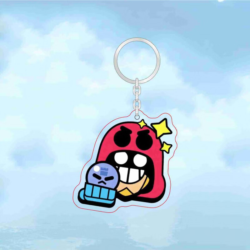 欧凯森荒野乱斗表情包钥匙扣新品手游英雄斯派克图案书包小挂件生日