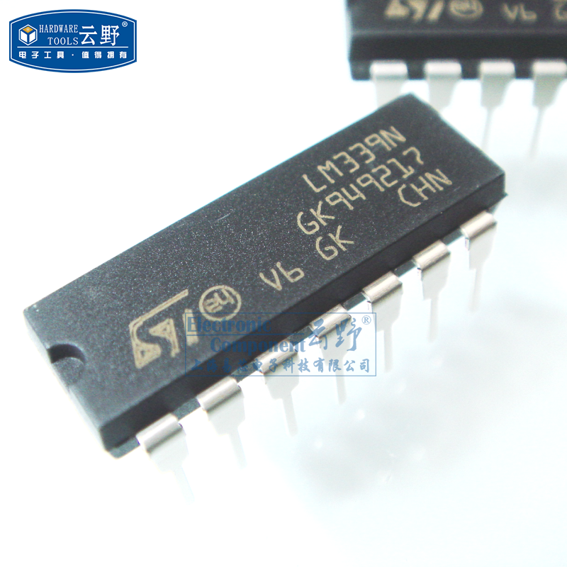 云野 ic集成电路lm339n dip14直插 4通道比较器 开路集极输出 芯片