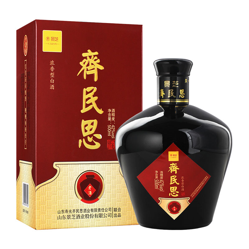 景芝齐民思老酒 42度500ml浓香型白酒 景芝联合出品 固态酿造纯粮食