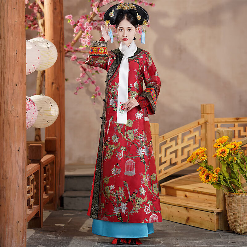 亲在清朝服装女成人满族服装女格格装故宫摄影写真清装贵妃旗服公主服
