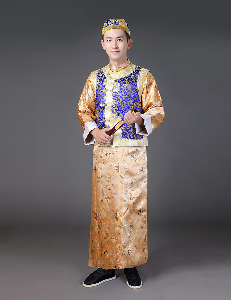 确不凡满族传统服装男清朝古装汉服男士成人阿哥贝勒服地主乡绅服装舞