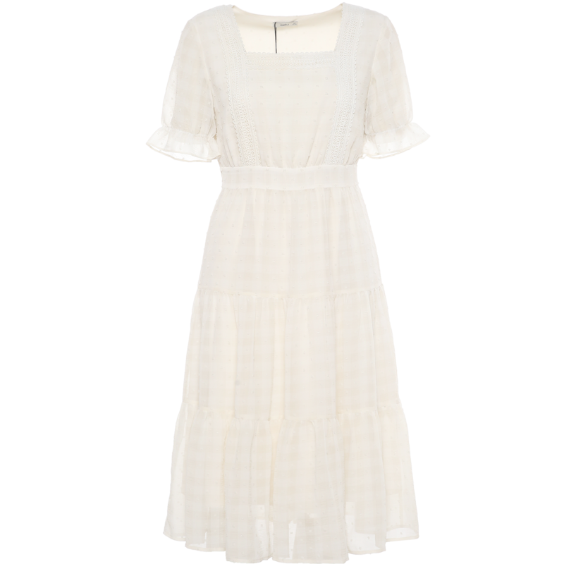 【百图新品】温柔风提花裙子价格走势分析,女生必备连衣裙