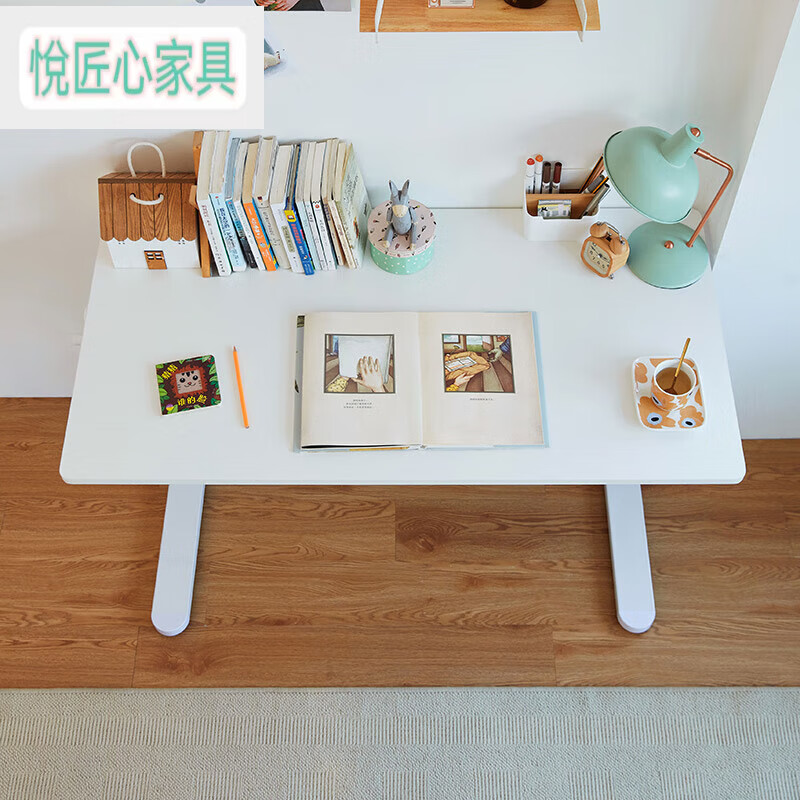 桌椅大白书桌小学生家用写字桌子木业 【白色】学习桌·进口南洋楹木
