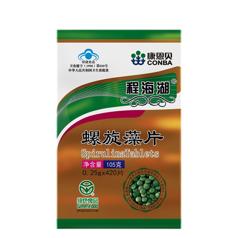康恩貝 螺旋藻片 程海湖螺旋藻片 免疫調(diào)節(jié) 0.25g/片*420片