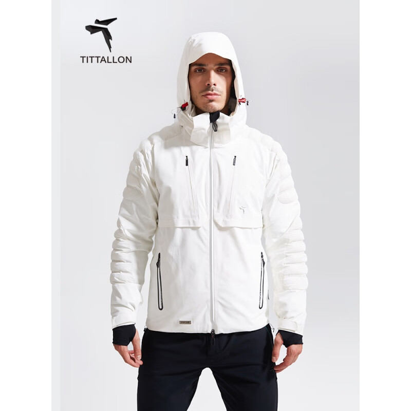体拓（TITTALLON）【T系列】双板专业滑雪服男 四向弹力防风防水保暖透气滑雪外套 黑色 2XL