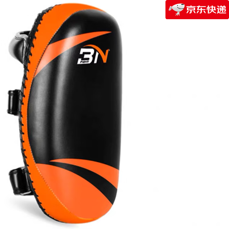 BN FIGHT泰拳腳靶 跆拳道散打加厚腳靶子搏擊訓(xùn)練彎靶拳靶手靶拳擊護具 橙色 單個(不分左右)