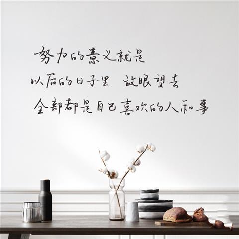 岙筱轻奢创意in励志句子努力的意义手写宿舍卧室书房客厅装饰墙贴纸抖