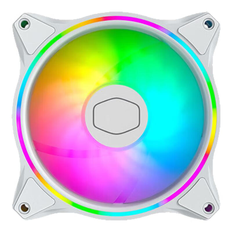 酷冷至尊（CoolerMaster）MasterFan MF120 HALO ARGB机箱风扇 均衡型风扇/双重ARGB灯效/吸音降噪 MF120 Halo/白/ARGB灯效