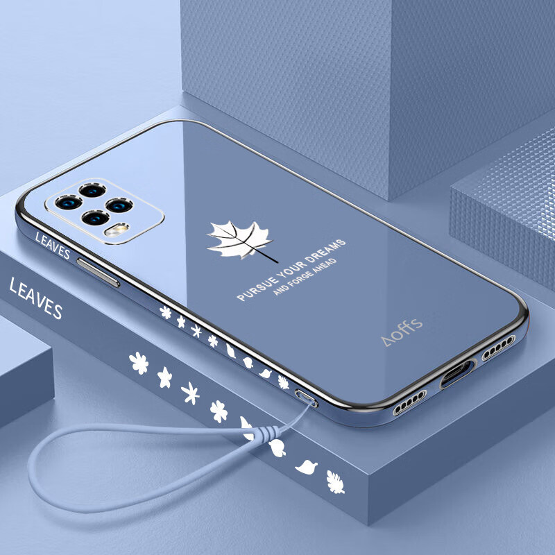 佩诺小米10青春版手机壳小米10lite保护套镜头全包防摔电镀侧边枫叶