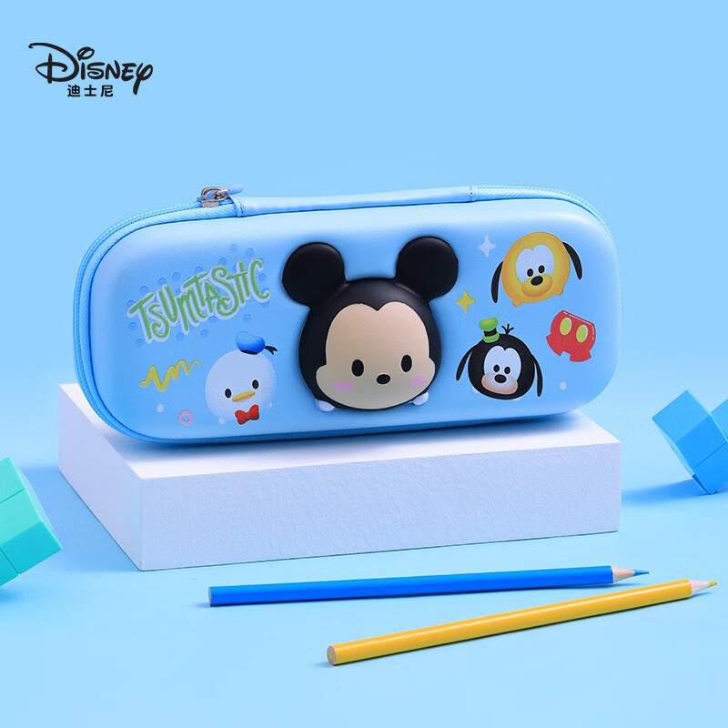迪士尼松松减压笔袋可爱ins儿童铅笔袋小学生卡通软文具盒新款好看