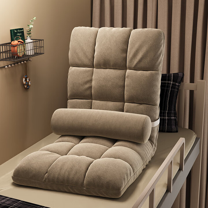 smvp懒人沙发可躺可睡秋冬款卧室床上靠背阳台飘窗躺椅榻榻米 深灰色