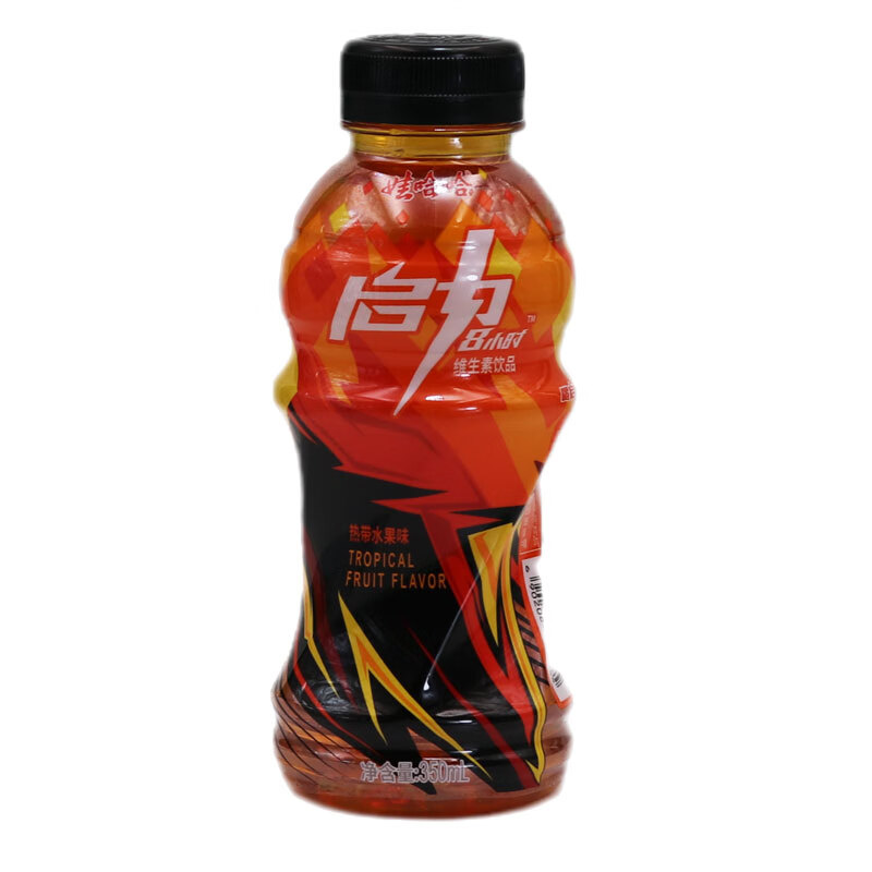 350ml*24瓶箱 8小时维生素饮料能量运动饮品热带水 娃哈哈启力350ml*