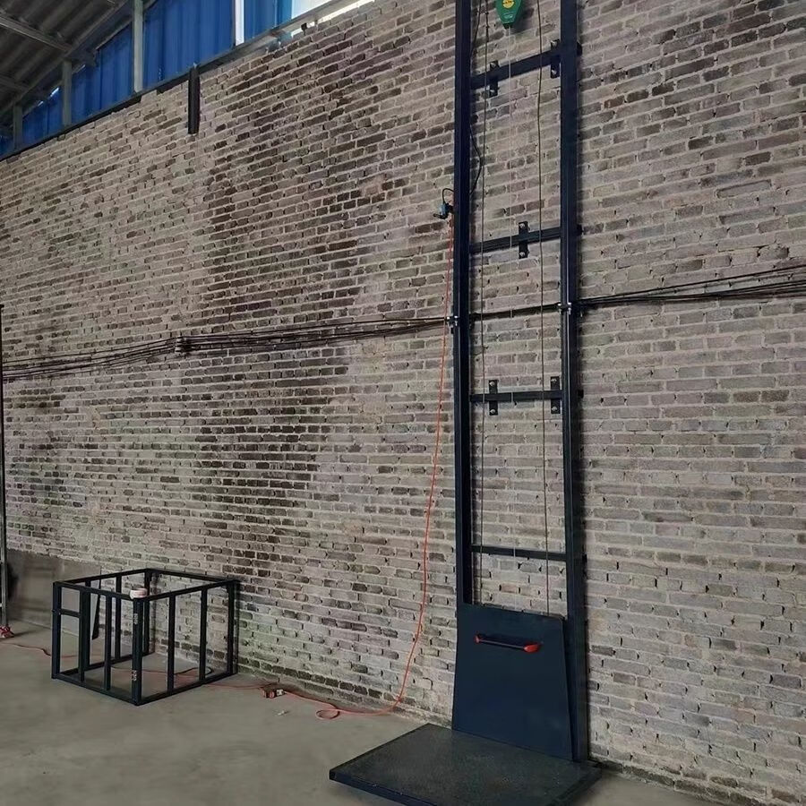 橙央垂直平板提升机货物提升仓库上货加厚简易升降机垂直平台提升机上