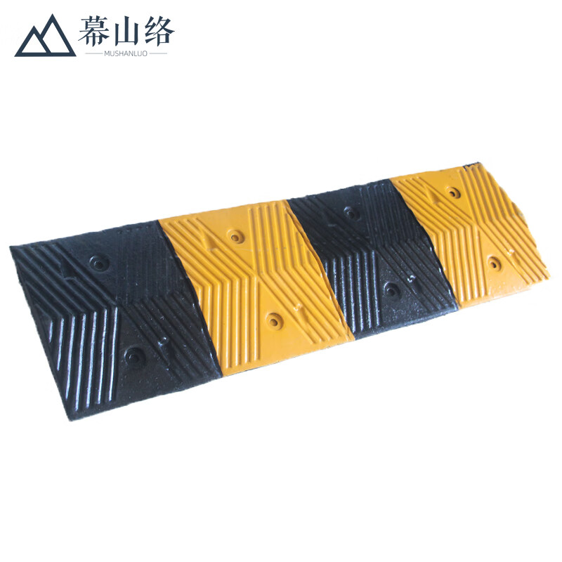 幕山络 减速带100*30*3cm公路缓冲带限速路面橡胶减速带斜坡缓冲带 人
