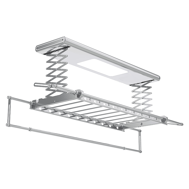 南极人 银灰色小米IOT电动晾衣架阳台智能晾衣机自动升降伸缩晾衣杆智能遥控晒衣架 经典款【照明+母婴杆】
