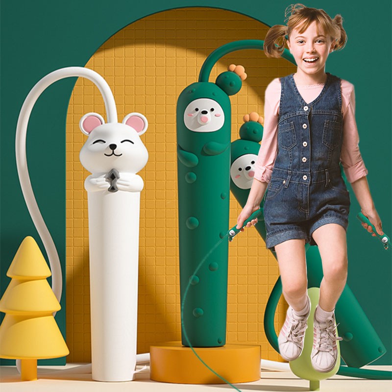 成人减肥健身跳绳男女士运动中小学生中考用竞速长短可调节卡通跳绳