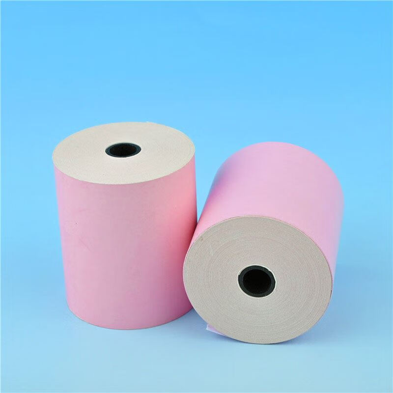 彩色打印纸57x50热敏纸80mm收银纸x30美团外卖po小卷超市58小票纸黄色