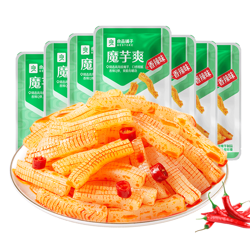 良品鋪?zhàn)幽в笏憷蔽?10g約31小包素毛肚零食即食辣條味爽口休閑零食小吃