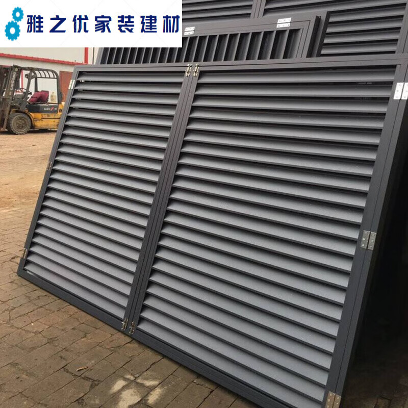 适之固定式百叶窗楼盘外墙锌钢防雨窗铝合金空调通窗成都 定制