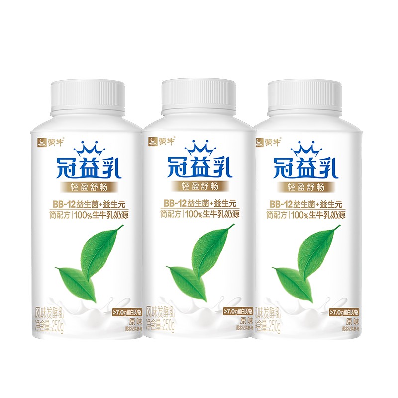 蒙牛 冠益乳酸奶250g原味燕麦草莓味等8种口味选择益生菌低温酸牛奶
