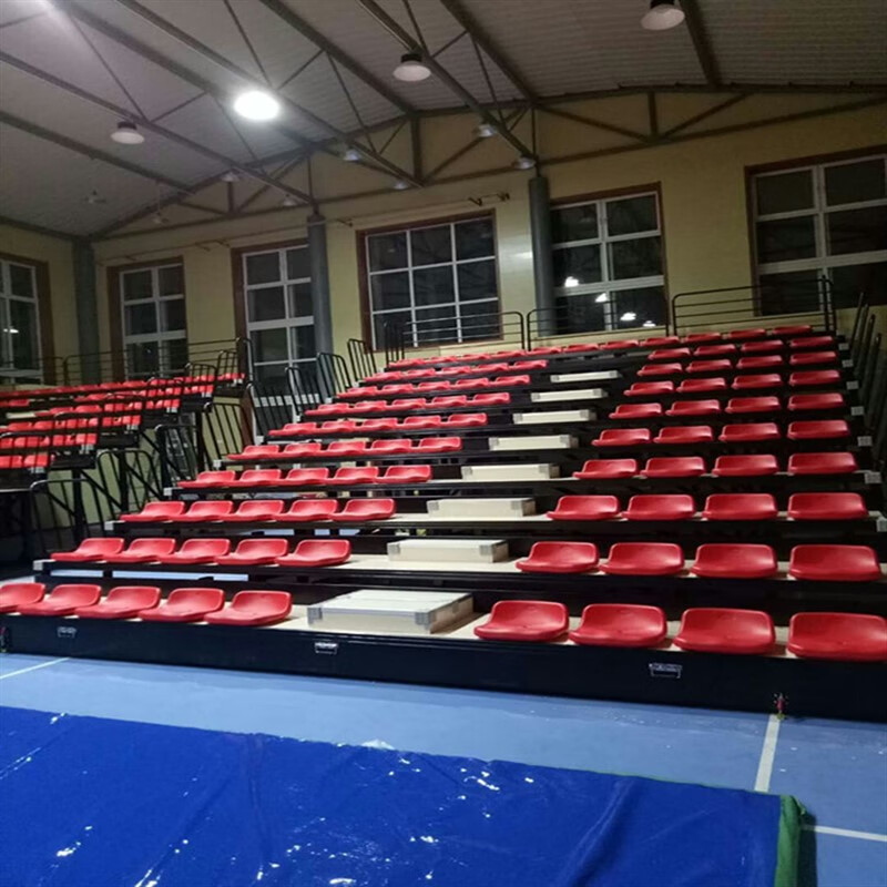 莎庭场馆伸缩看台座椅篮球馆电动伸缩看台剧场可折叠座椅室外移动看台