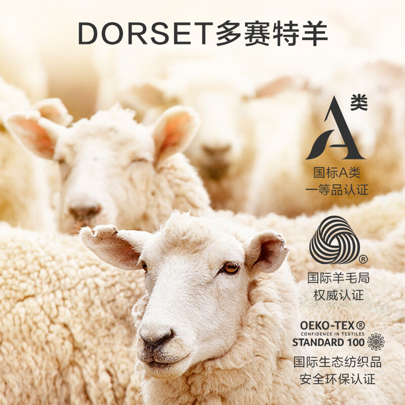 京东京造净暖羊毛被 100%澳洲多赛特羊毛被子春秋四季被芯(7.0斤) 2.0*2.3