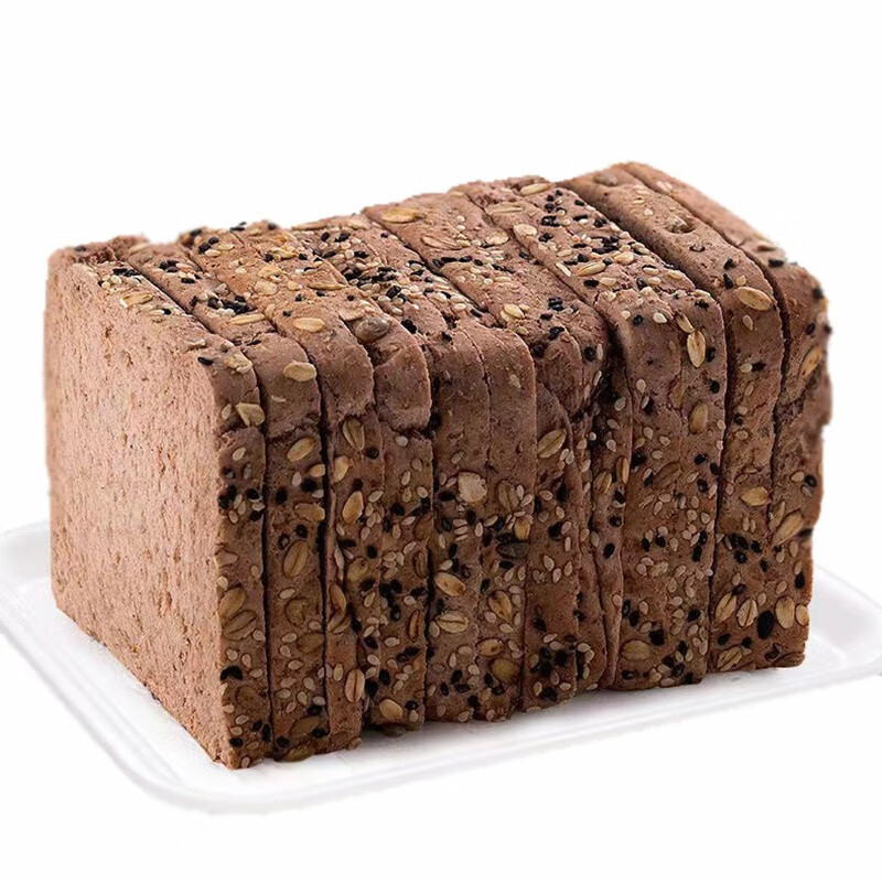 全麦面包无蔗糖无油切片黑麦吐司粗粮土司健身代餐食品 黑麦粗粮面包15包 13.9元