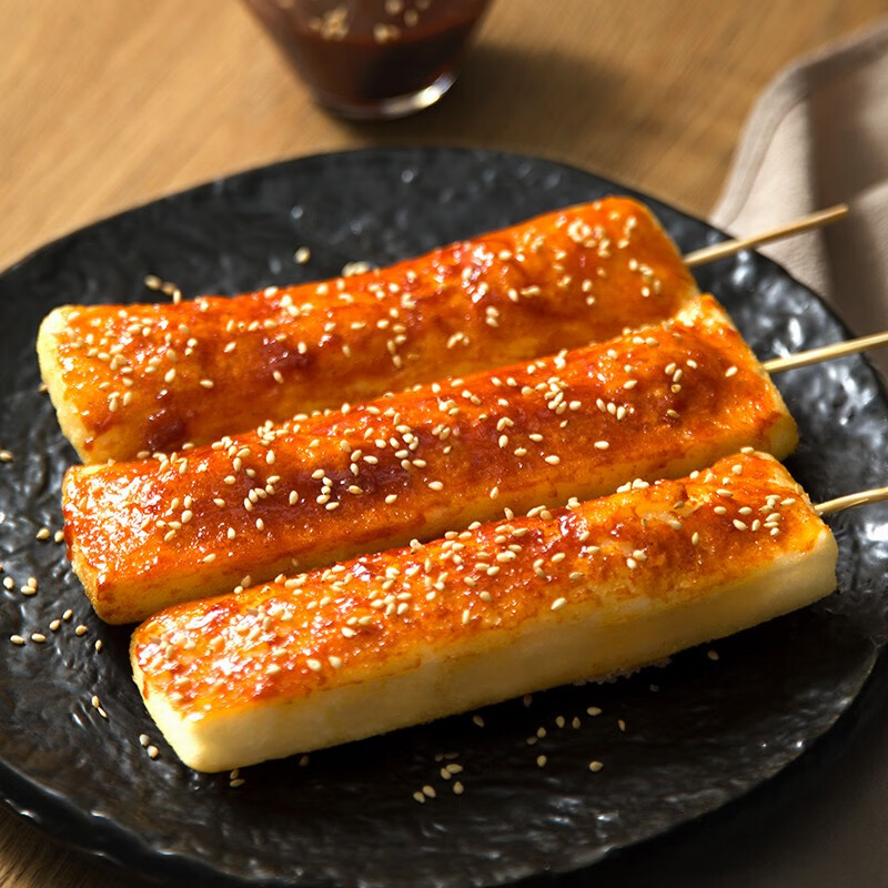 盼溪脆皮年糕网红小吃半成品可煎油炸烧烤批发速食韩式年糕条 2斤年糕