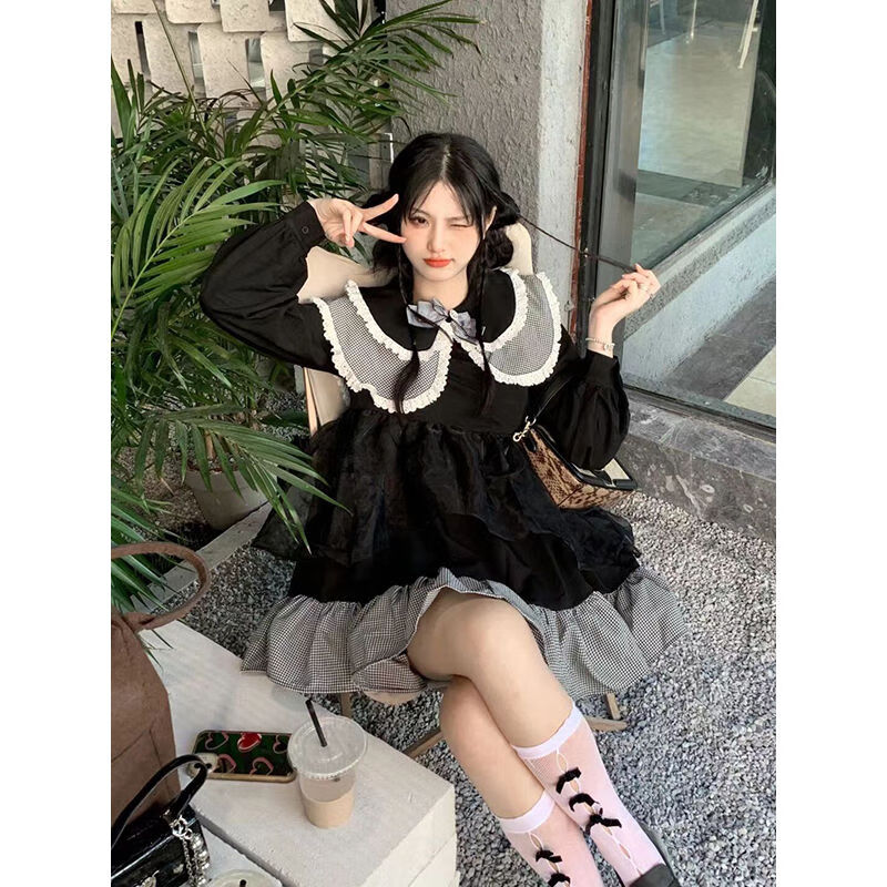 顿冉150小个子连衣裙微胖夏季2024春季时尚新款女身材女初恋奶甜风裙