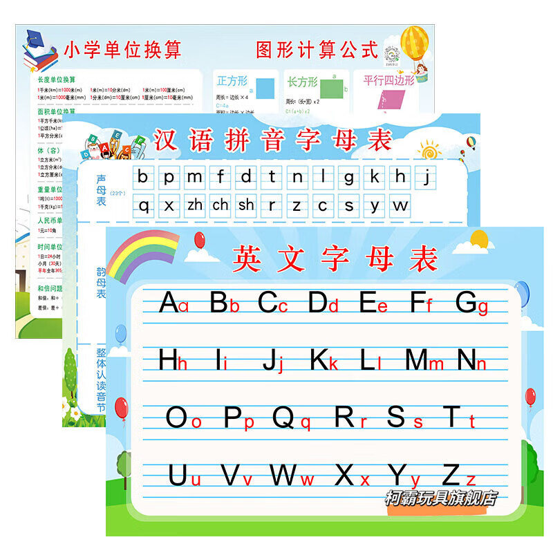 拼音大小写26个英文字母表挂图二十六个汉语 l-英文 拼音 单位换算(3