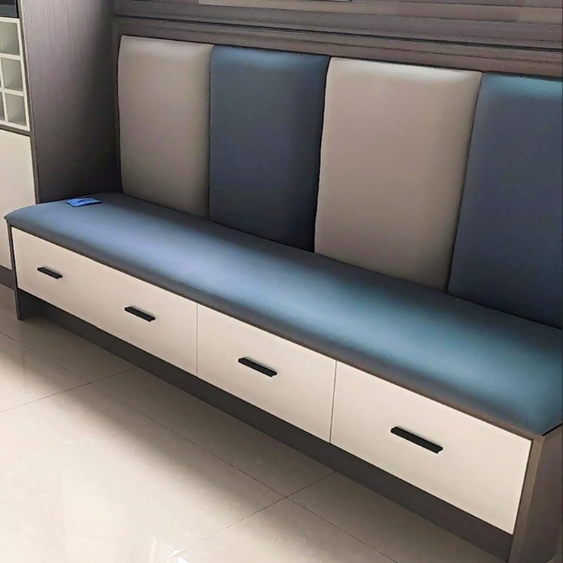 卡座靠背软包 定制进门穿鞋凳垫子换鞋凳坐垫软包卡座轻奢玄关鞋柜入