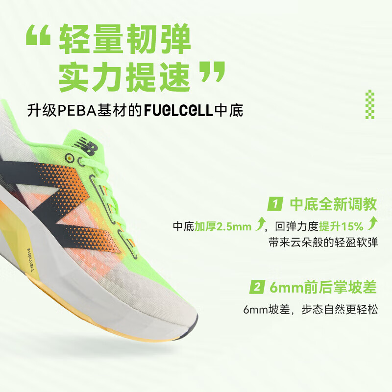 NEW BALANCE 男鞋24年专业速度训练跑步鞋Rebel v4系列MFCXLL4 43