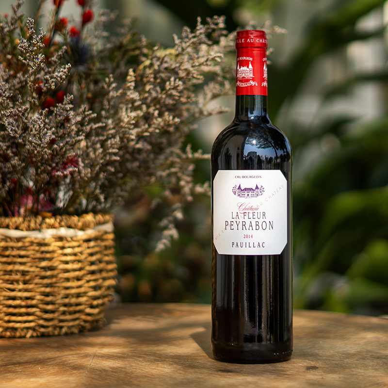 城堡we92橡木桶14月法国红酒原瓶进口波亚克中级庄aoc干红葡萄酒2014