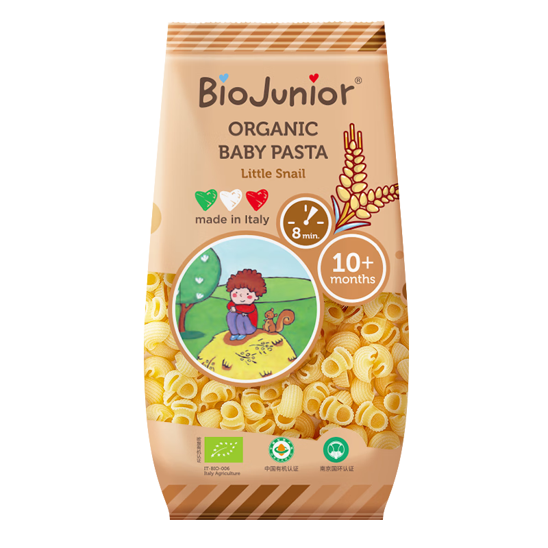 BioJunior 碧欧奇 婴幼儿蜗牛面 意大利版 原味 200g