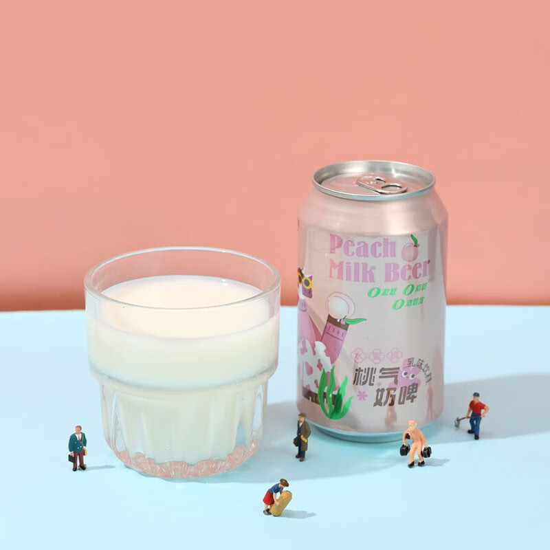 青世家青岛桃气奶啤整箱12罐装水蜜桃味乳酸菌饮料青岛特产 水蜜桃味6