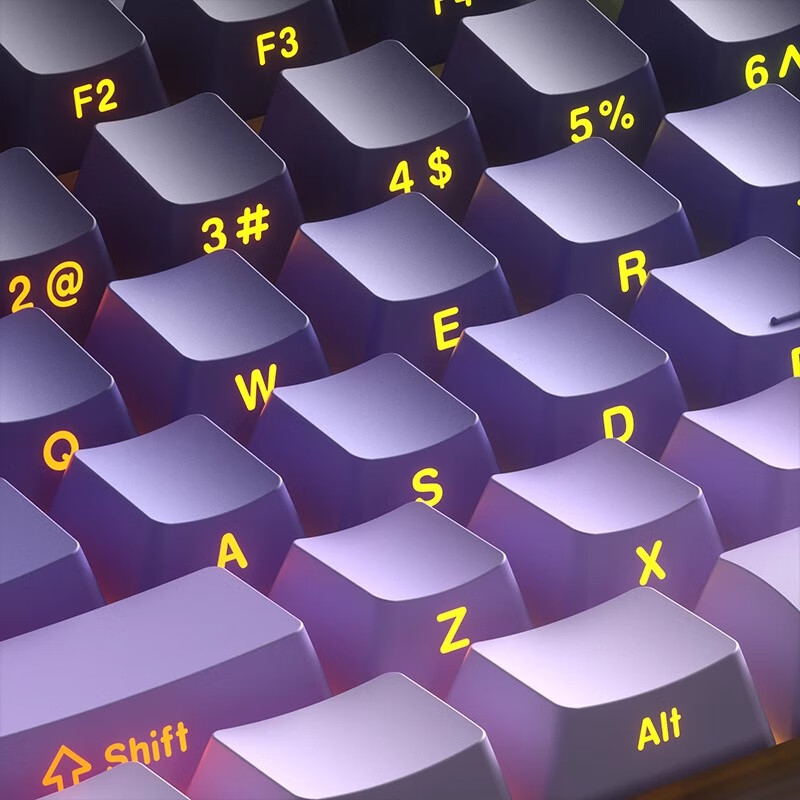 腹灵MK100蓝莓侧刻机械键盘三模有线无线蓝牙客制化套件电脑游戏办公 【三模】黑曜石+蓝莓侧刻 青轴