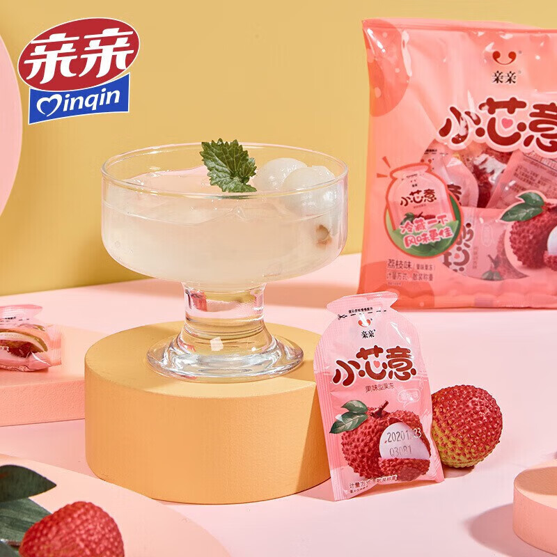 亲亲果冻水果果冻儿童零食ad钙酸奶布丁果冻桔子果肉水果冻 乳酸菌味