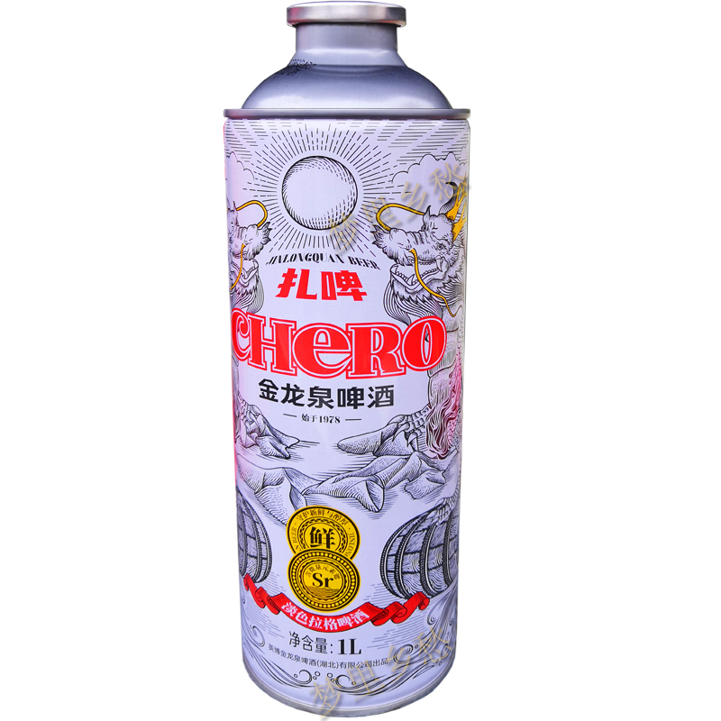 金龙泉扎啤 1l*6罐整箱装 英博金龙泉啤酒扎啤清爽荆门生产直销