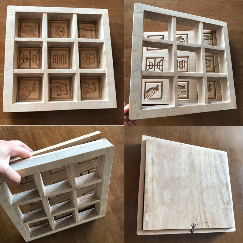 翼荏绿豆糕模具卡通包师傅私人订制方糕月饼模具木质年糕米糕绿豆糕做