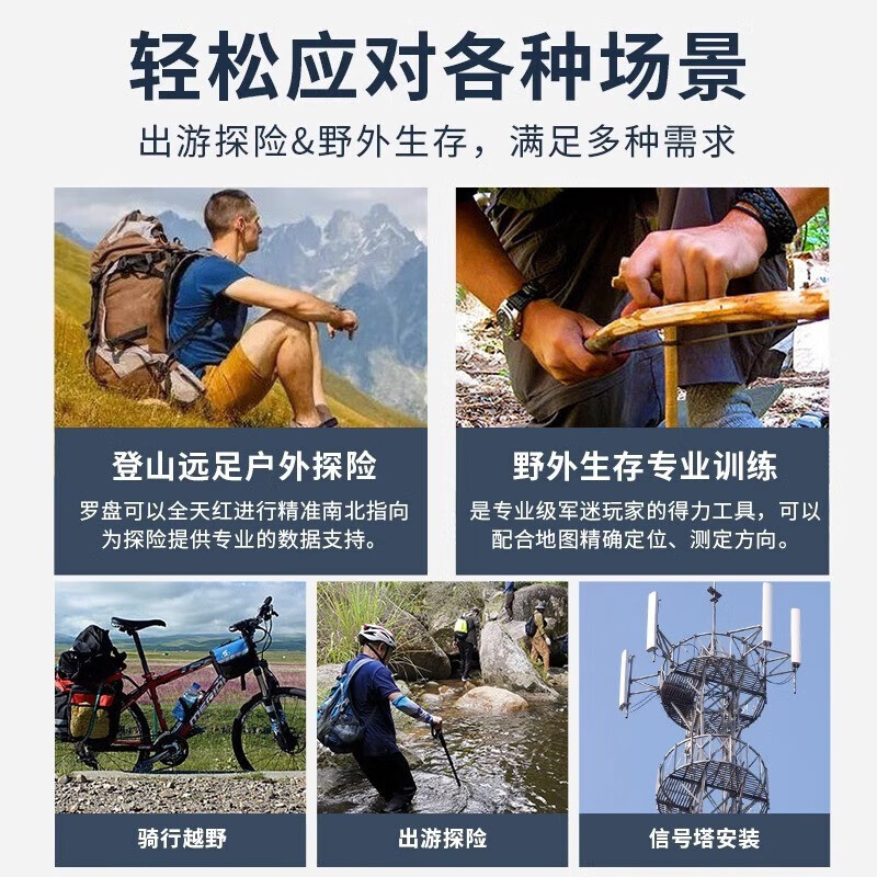 铭汇通全自动智能电子风水罗盘带坡度荧光夜光二十四山罗盘指南针指北针