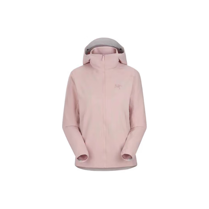 始祖鸟（ARC'TERYX）GAMMA HOODY女款软壳衣休闲户外城市防风透气连帽冲锋衣夹克外套 X7779夕雾粉新款LIGHTWEIGHT M