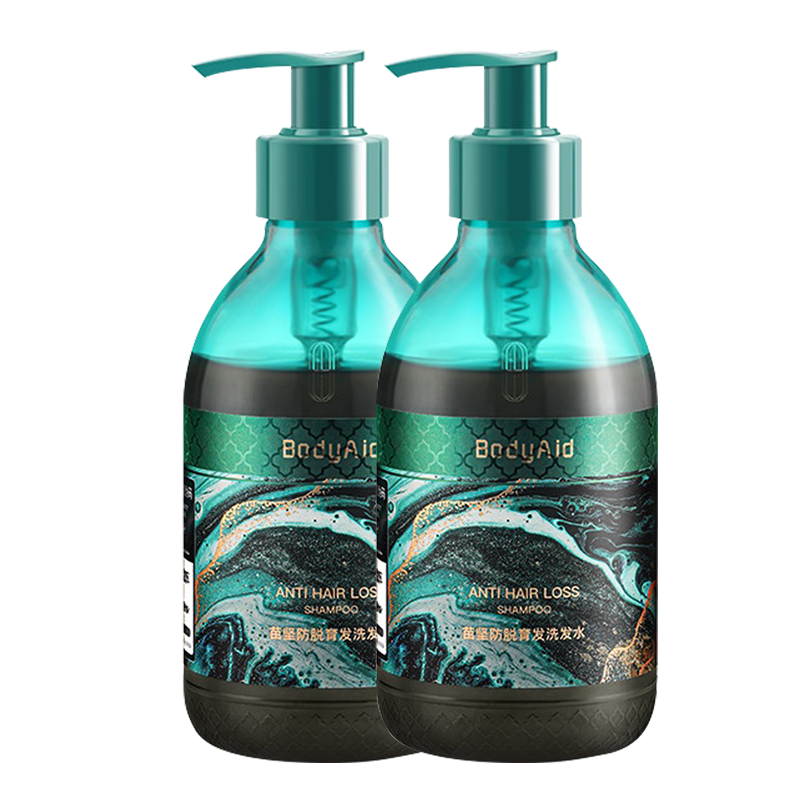 博滴（BodyAid）生姜洗發(fā)水金星推薦防脫育發(fā)琴葉洗頭膏滋養控油柔順男女士洗發(fā)露 人參防脫洗發(fā)水 300ml*2瓶