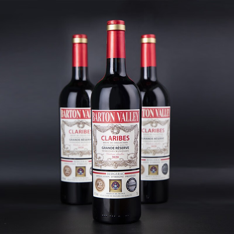 巴顿谷法国原瓶进口红酒老藤干红葡萄酒750ml商务宴请经典14.5度