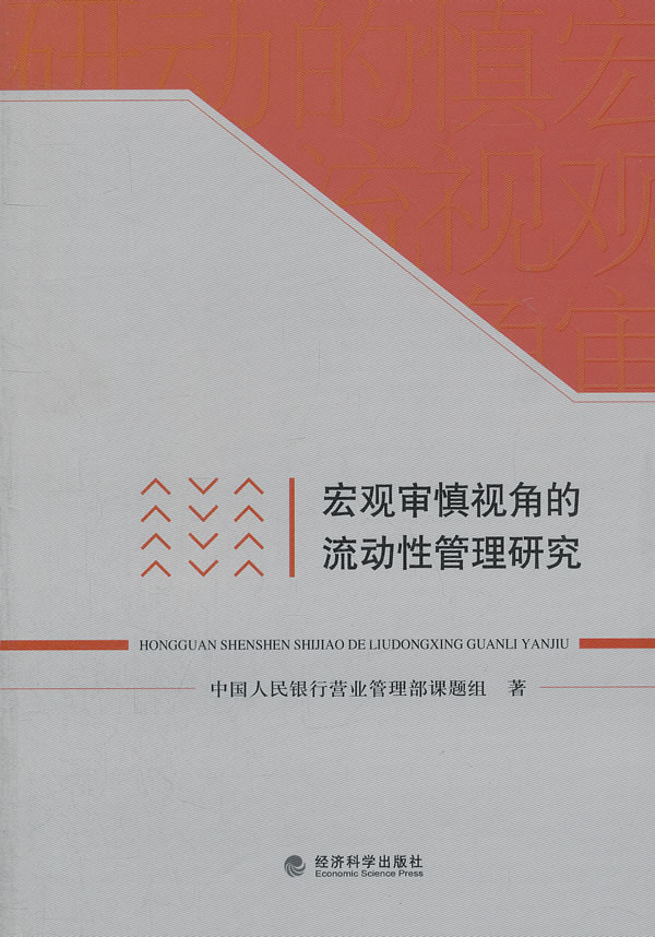 宏观审慎视角的流动性管理研究【稀缺图书,放心购买】