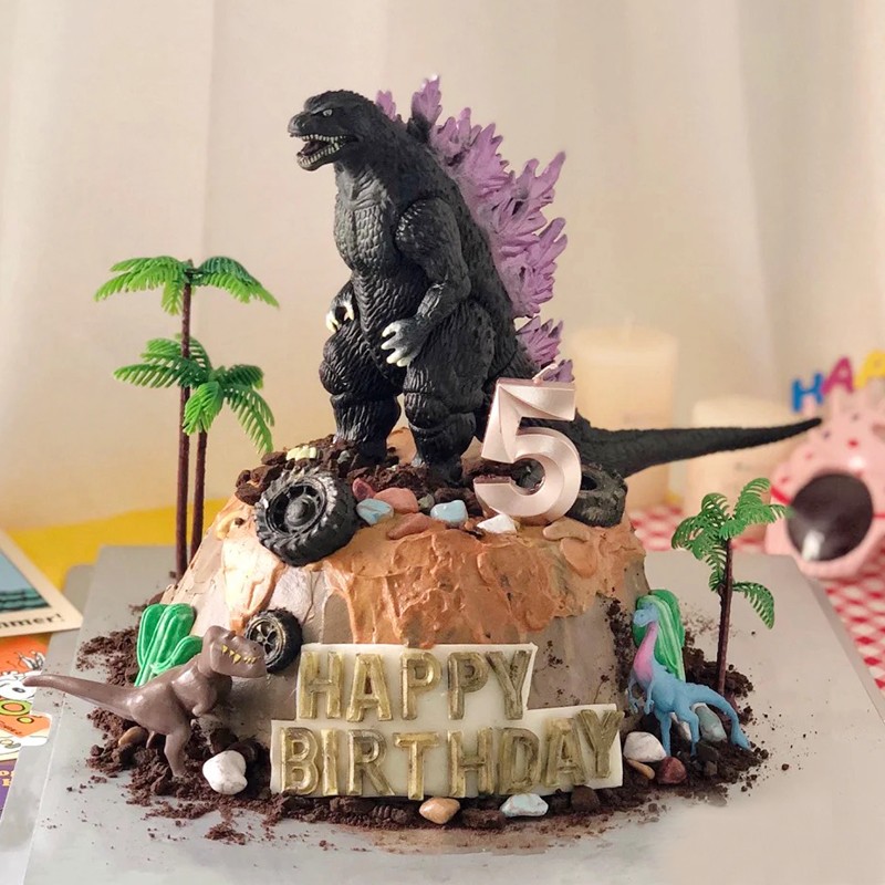 百世今生哥斯拉生日蛋糕同城配送侏罗纪世界怪兽之王霸王龙恐龙儿童