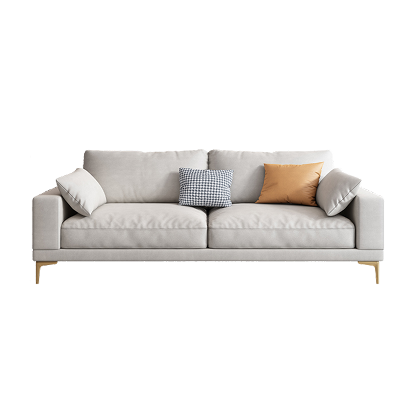 优凡木品 沙发 2022年新款北欧布艺沙发组合客厅现代简约三人位科技布沙发 大四人位3.75M 科技布-乳胶款(乳胶+松木)