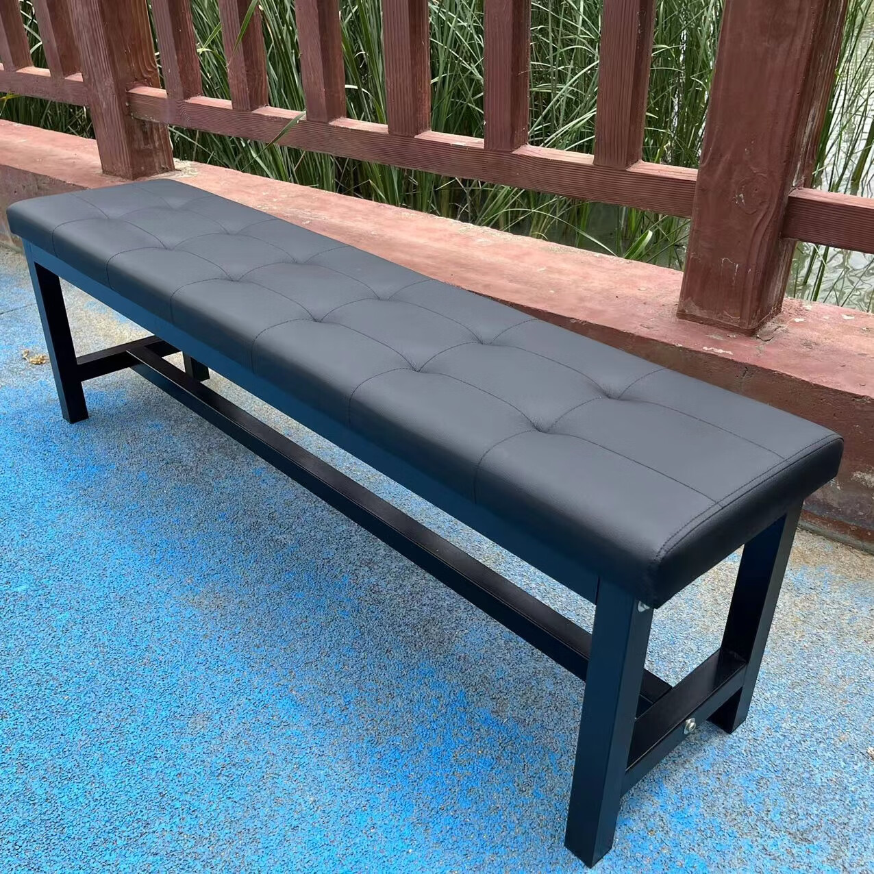 靠墙软包长椅健身房篮球场休息区长凳浴室更衣室长条凳培训班服装 长