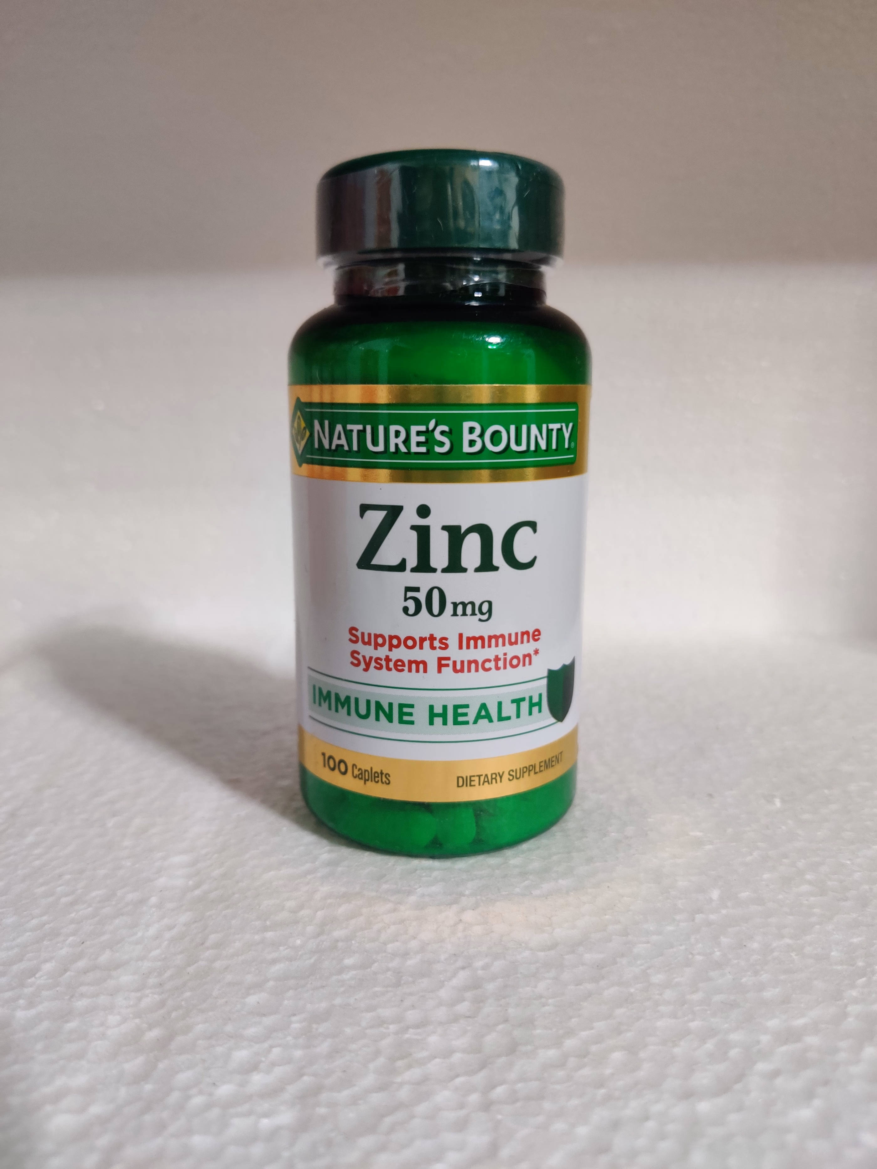 美国natures bounty zinc自然之宝锌片 补锌 锌元素50mg*100片l