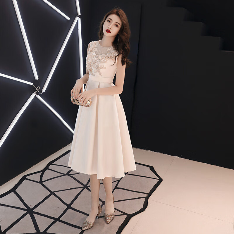 百丽驼美士(balitomms)伴娘服新款夏季修身中长款伴娘团姐妹服闺蜜装